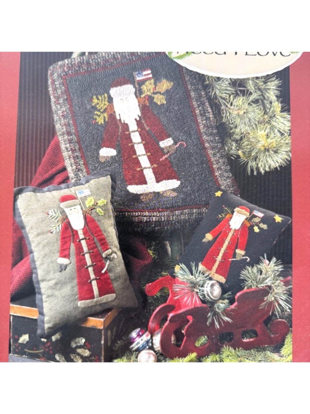 Old Saint Nick Rug Hooking & Appliqué Pattern Booklet By Simply Needl Love - Picture 2 of 5